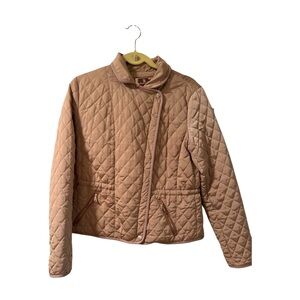 Quilted Tan Jacket Massimo Dutti